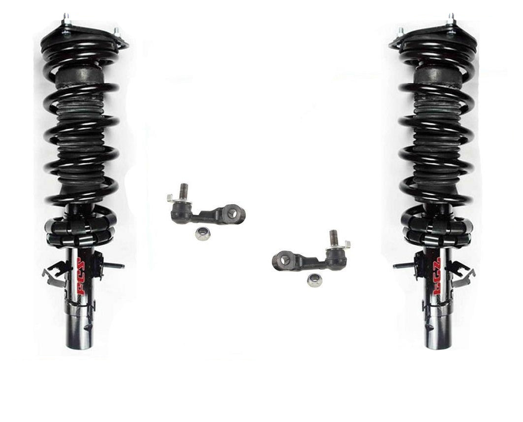 Conjunto de resorte de puntal completo delantero y eslabones de barra estabilizadora para 04-06 G35X AWD A/T