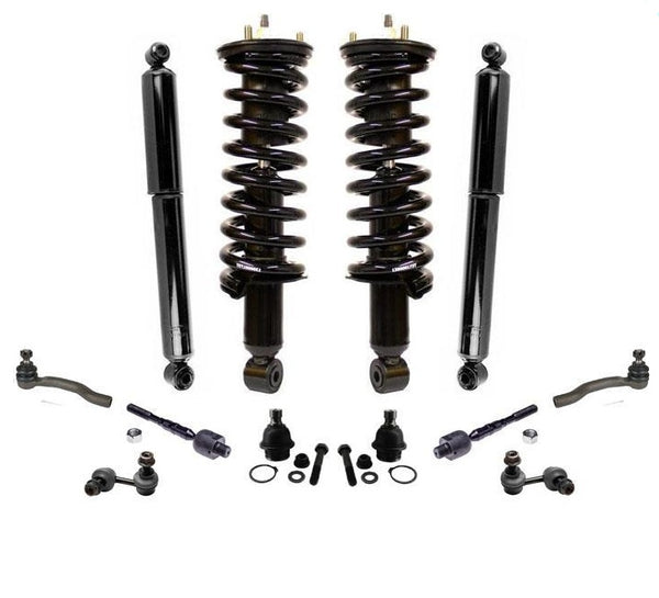 Se adapta a 05-12 Pathfinder F, resortes helicoidales, varillas de amarre, rótulas, amortiguadores oscilantes, 12 piezas