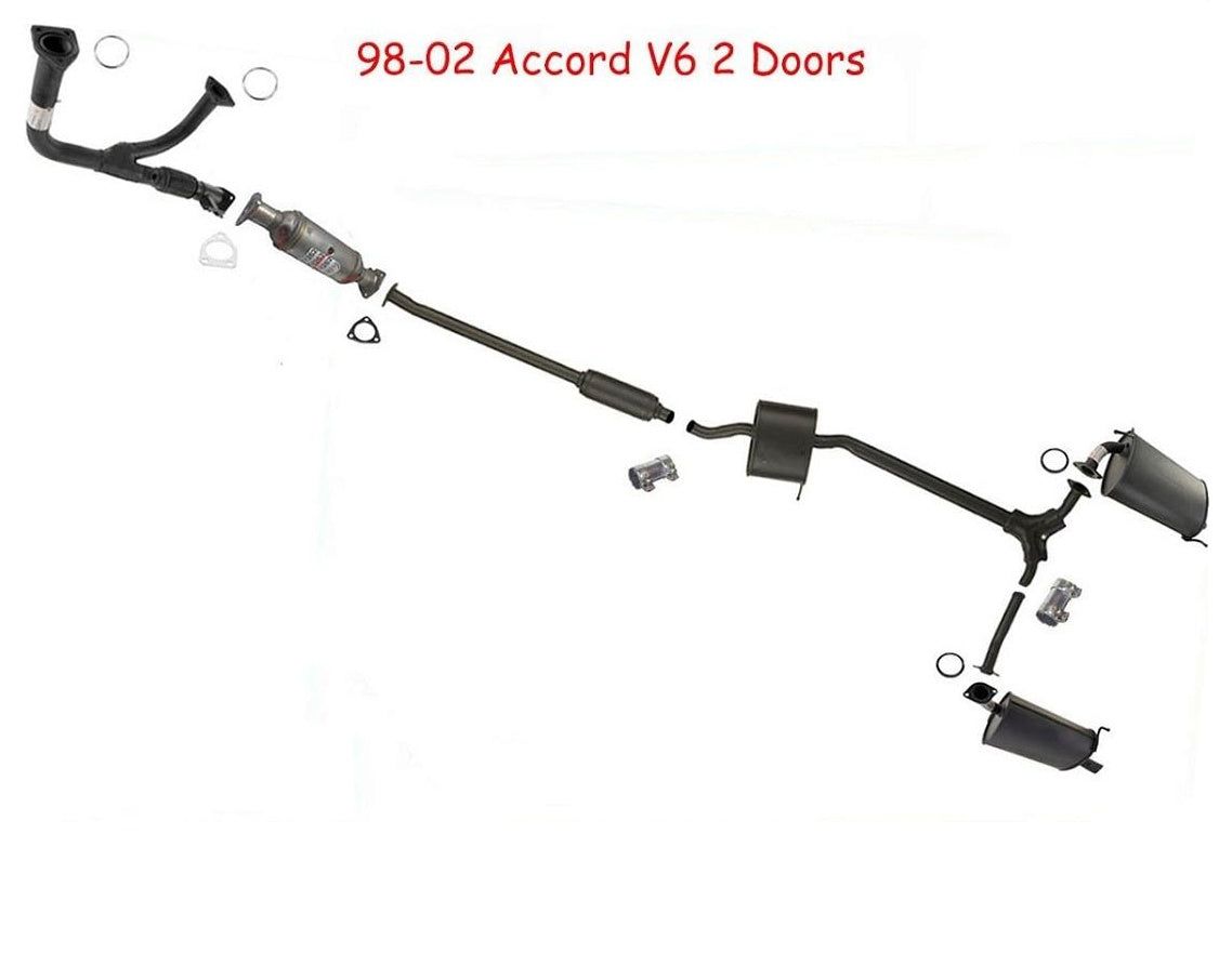 Sistema de escape Convertidor de tubo delantero Y Resonador y silenciadores Accord 98-02 V6 3.0L