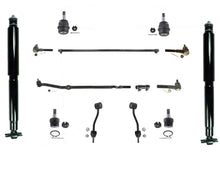Kit de 14 piezas de varillas de amarre, manga de enlace de arrastre y amortiguadores delanteros para Jeep Wrangler 97-06