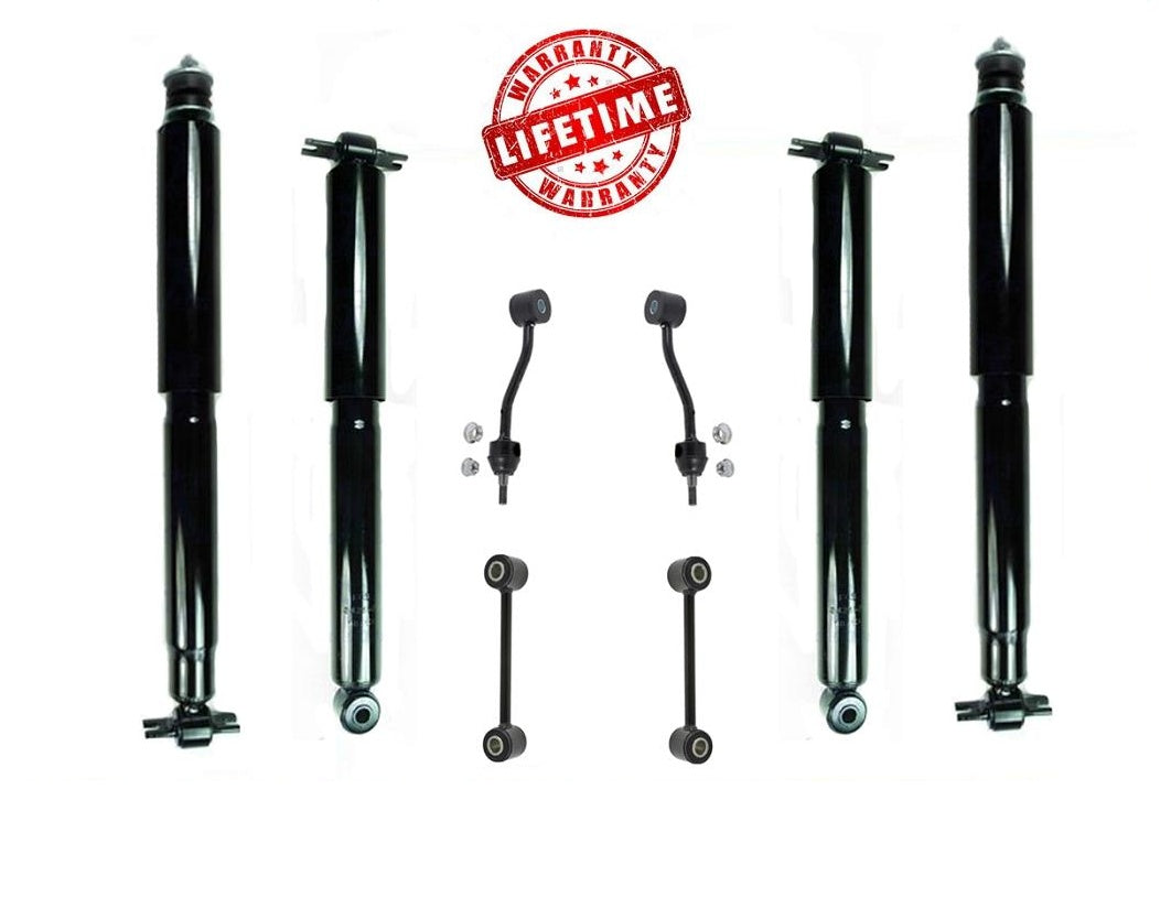 Front & Rear Shock Absorbers & Sway Bar Links Fits for Jeep Wrangler 97-06