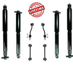 Front & Rear Shock Absorbers & Sway Bar Links Fits for Jeep Wrangler 97-06