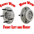 (2) FRT WHEEL BEARING AND HUB ASSM Fits 00-01 Ram 1500 Rear Wheel Drive Pick Up