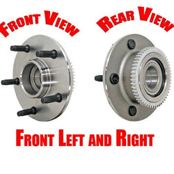 (2) FRT WHEEL BEARING AND HUB ASSM Fits 00-01 Ram 1500 Rear Wheel Drive Pick Up