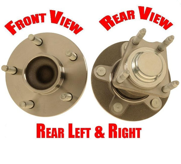 For 04-07 Chevrolet Malibu 5 Stud Without ABS Brakes (2) Rr Wheel Hub Bearings