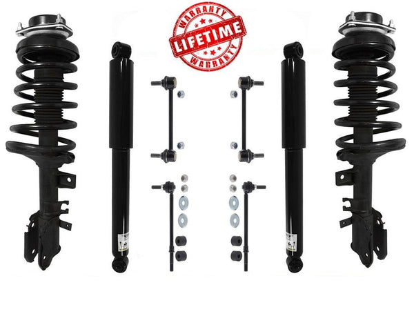 Amortiguadores de montaje de puntal de resorte delantero, eslabones F y R, se adaptan al 96 hasta la fecha 11/98 Pathfinder QX4