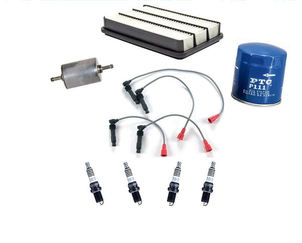 Ignition Spark Plug Wires Air Gas Filter Plugs 8Pc Kit for Rodeo 1998-2002 2.2L
