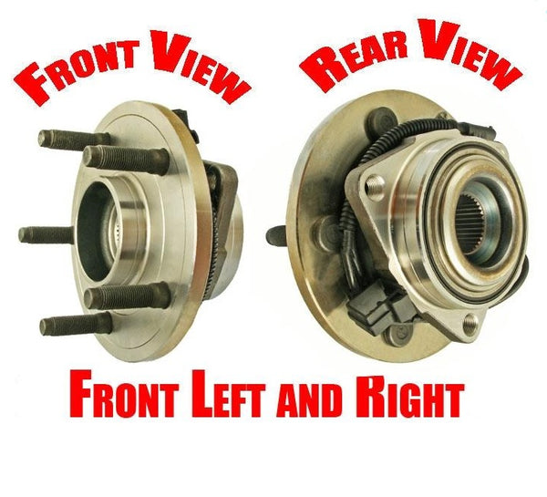 2005-2011 Dodge Dakota 4 Wheel ABS (2) Front Wheel and Bearing Hub Assembly