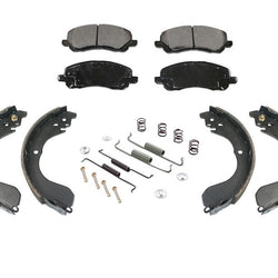 07-16 Compass With Rear Drum Brakes F Disc Pads Rear Brake Shoes Springs Kit 3pc