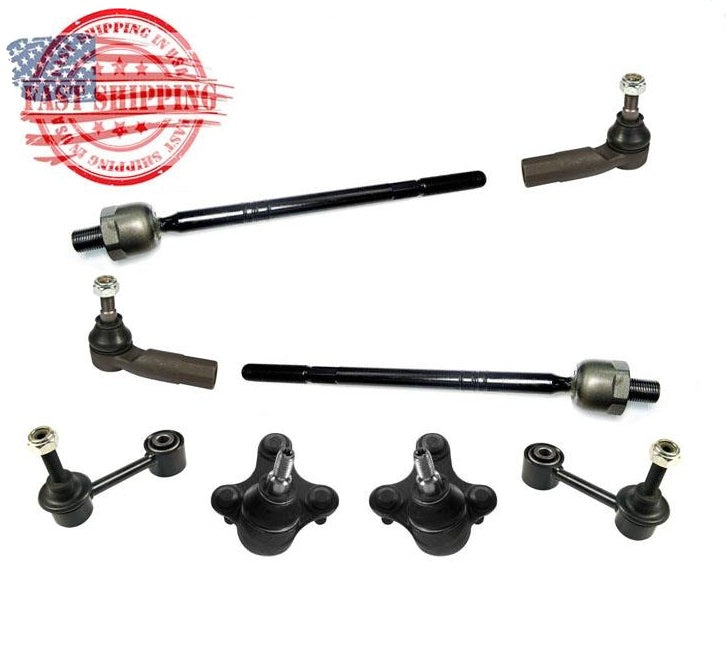Fits For 06-14 Volkswagen Jetta Lower Ball Joints Tie Rods Sway Bar links 8pc