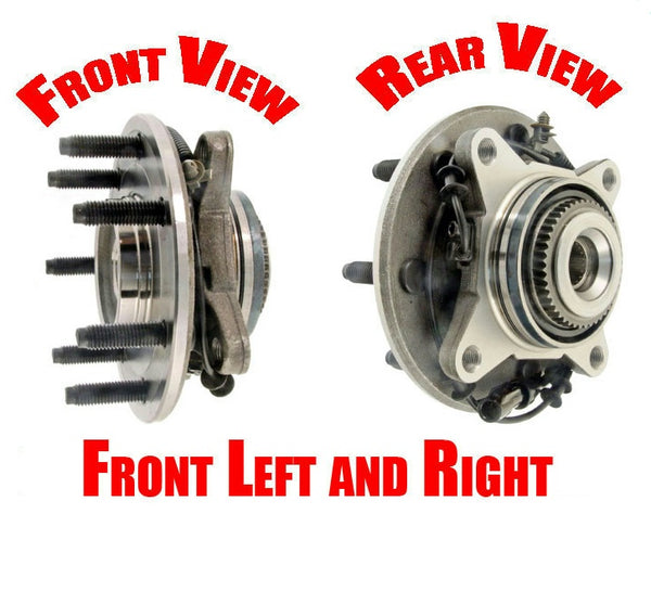 2) FRT WHEEL BEARING AND HUB ASSEMBLY Fits 05-08 Ford F150 7 Stud 4x4 HD Payload
