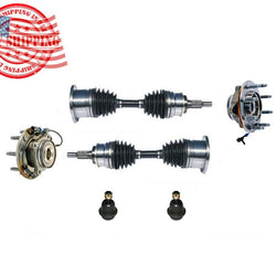 Para 07-10 Silverado 2500HD 4x4 (2) pies rodamientos de rueda y bujes CV ejes rótulas