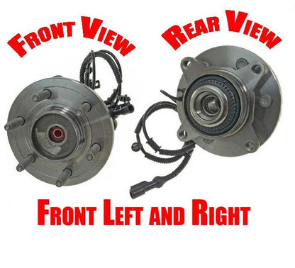 (2) Front Wheel Bearing and Hub Assembly 4WD 4X4 6 STUDS ONLY! 09-10 F150 4x4