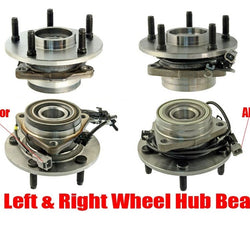 97-99 Dodge Ram 1500 W 4 Wheel ABS & 4 Wheel Drive Frt L & R Hub Wheel Bearing