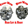 (2) 512374 Rear Wheel Bearing and Hub Assembly For 06-17 Rav4 All Wheel Drive