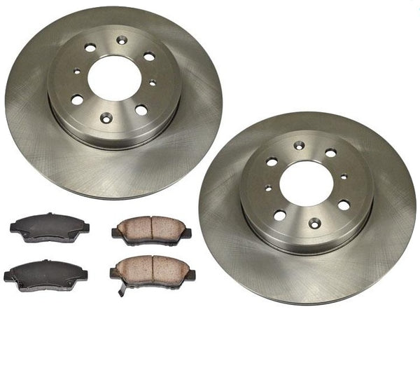 2015-2016 Honda Fit Rotores de disco de freno delantero y pastillas de cerámica BR901418 1394