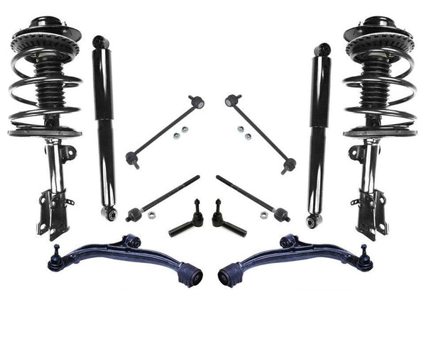 01-04 Caravan Coil Spring Struts Control Arms Bushings BJ Tie Rods Sway bar 12Pc