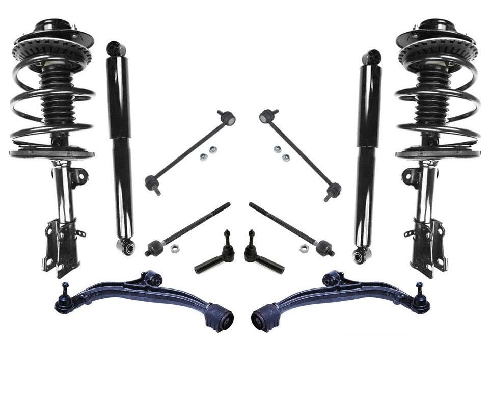 05-07 FWD Grand Caravan Control Arms Tie Rods W/ Complete Coil Spring Struts 12p