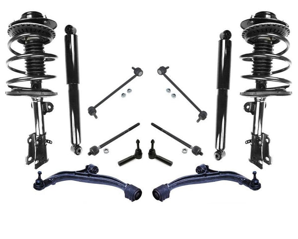05-07 FWD Grand Caravan Control Arms Tie Rods W/ Complete Coil Spring Struts 12p