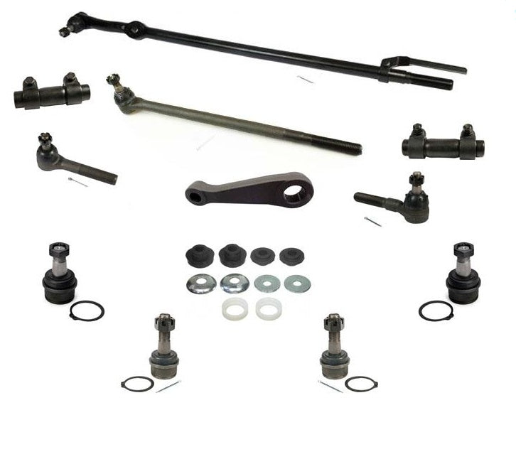 87-96 Full Size Bronco F150 4 Wheel Drive Tie Rods Drag Links Ball Bushings 12pc