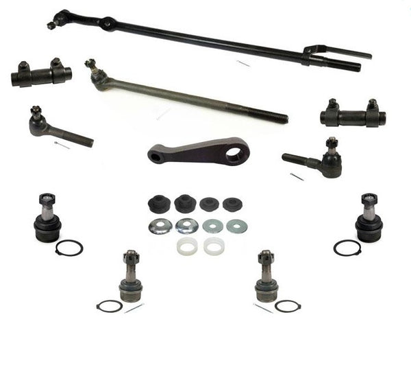 87-96 Full Size Bronco F150 4 Wheel Drive Tie Rods Drag Links Ball Bushings 12pc