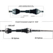 Ejes de eje de transmisión CV delantero (2) L&amp;R Nuevos para XC90 03-06 con tracción en todas las ruedas 2.5L SOLAMENTE