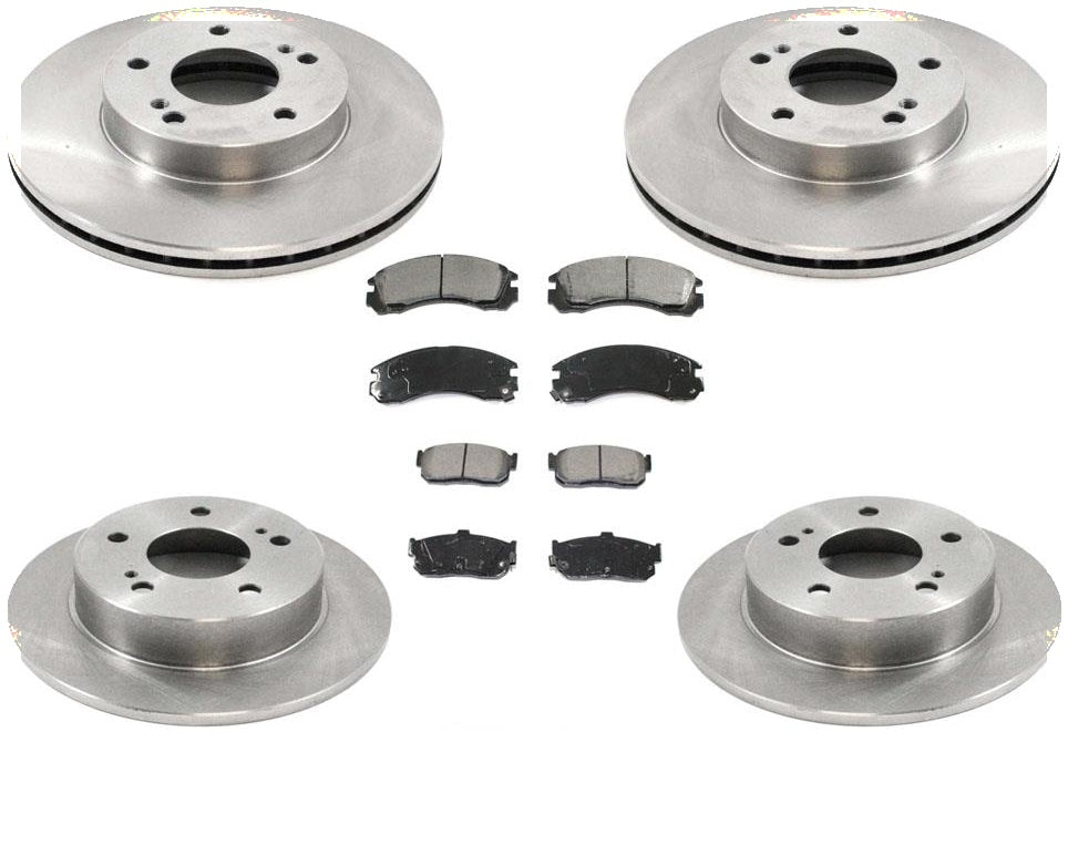 91-93 Maxima Front & Rear Brake Disc Rotors Brake Rotors & Ceramic Brake Pads