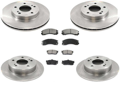 91-93 Maxima Front & Rear Brake Disc Rotors Brake Rotors & Ceramic Brake Pads