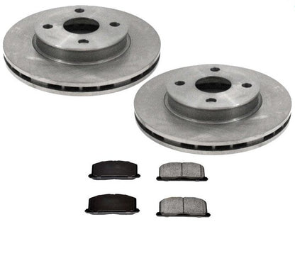 For 1990 1991 Celica ST 1.6L Frt Brake Disc Rotors With Ceramic Brake Disc Pads