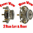 (2) 100% Torque Rear Wheel Hub Bearings for Honda 03-07 Accord & 04-08 Acura TL