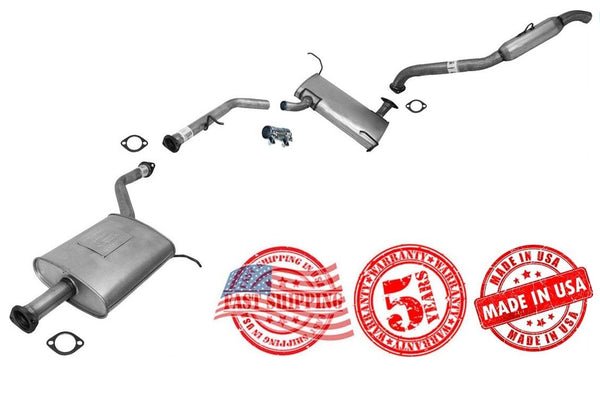 Fits For 02-05 Kia Sedona Exhaust System Frt & Rear Muffler and Pipes New