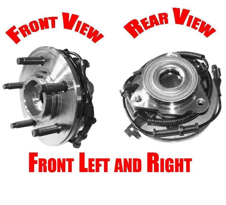 (2) 100% New Front Hub 2006-2010 Explorer Wheel Bearing and Hub Assembly