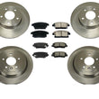 F & R Disc Brake Rotors Brake Pads For 13-17 Cadillac ATS JE5 / Non Brembo 6p