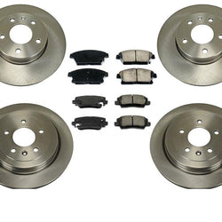 F & R Disc Brake Rotors Brake Pads For 13-17 Cadillac ATS JE5 / Non Brembo 6p