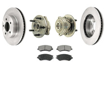 02-05 Liberty Without ABS (2) 100% New Hub Wheel Bearing Frt Disc Rotors Pads 5p