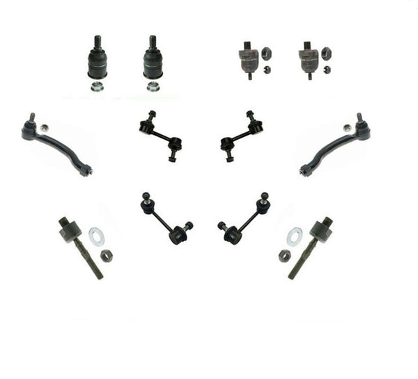 100% New Front Ball Joints Tie Rods Sway Bar Links 12PC for Acura TL 04-08