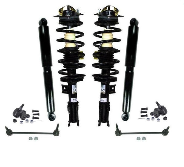 Equinox 05-06 Torrent 06 3.4L Complete Strut Spring Assembly + Shocks Ball J 8p