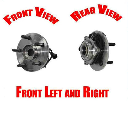 02-05 Ram Pick up 1500 5 Stud 4x4 4 Wheel ABS (2) PAIR Front Hub Wheel Bearings
