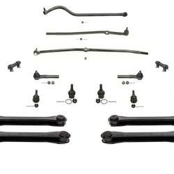 00-01 Ram 1500 4x4 Drag Link Tie Rods Track Bar Ball Joints Control Arms 15pc