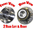 2) 100% New REAR WHEEL BEARING AND HUB ASSEM. Fits 10-13 TRANSIT CONNECT 1 Pair