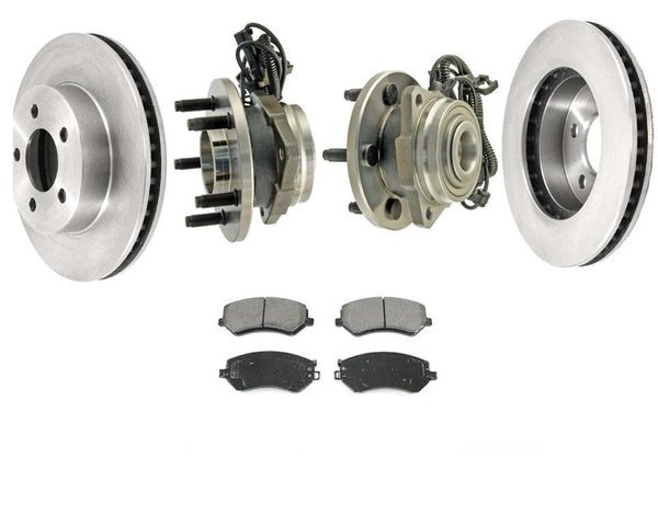 Se adapta a rodamientos de rueda de buje Liberty Frt 02-07 con pastillas de rotores de freno de disco ABS