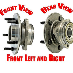 For 00-01 Ram Pick Up 1500 4x4 ONLY (2) 1 Pair Wheel Bearing 100% New Hub Assemb