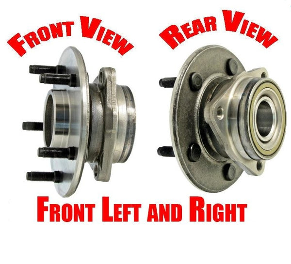 For 00-01 Ram Pick Up 1500 4x4 ONLY (2) 1 Pair Wheel Bearing 100% New Hub Assemb