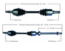 Eje CV Eje delantero del conductor y del pasajero 05-08 Mini Cooper S sobrealimentado. 
