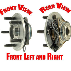 For 06-08 Ram 1500 4 W/ ABS 2 or 4 Wheel Dr 5 Stud 2 Wheel Bearing and Hub Pair