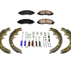 Pastillas de freno delanteras, zapatas de freno traseras y kit de resorte para DODGE DAKOTA 2003-2004