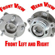 Front (2) 1 Pair Hub Bearings for FX35 EX35 G37M37 X All Wheel Drive Models Only