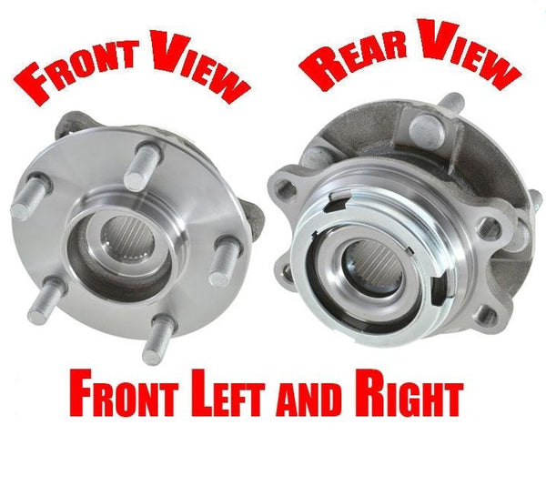 Front (2) 1 Pair Hub Bearings for FX35 EX35 G37M37 X All Wheel Drive Models Only