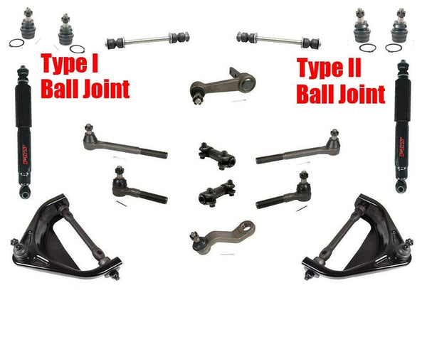 Front Shocks Steering Kit 16Pc for Dodge Pick Up Ram 1500 Rear Wheel Drive 94-99