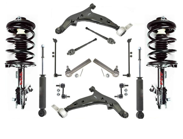 12 Pcs Chassis Kit For Nissan Quest 2004-2009 Struts Shocks Control Arms Links